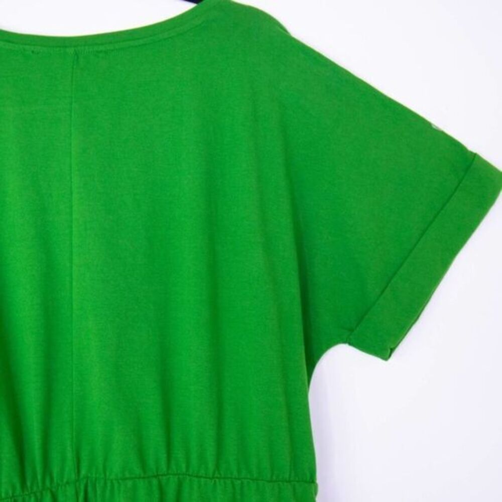 NEW Eloquii green cotton knit Wrap‎ Skirt tie waist midi Dress, 16 - Picture 16 of 16